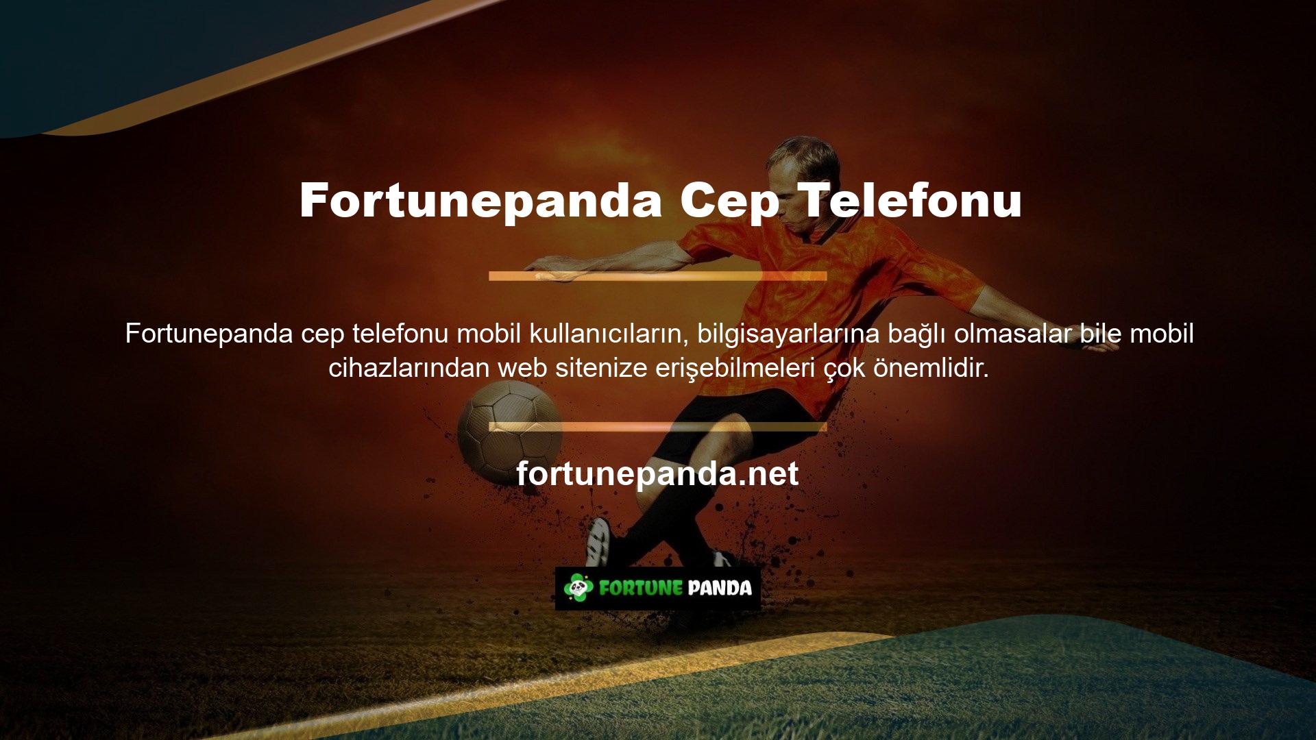 Fortunepanda web sitesi, mobil uyumlu altyapısıyla farklı karakterini ortaya koyuyor