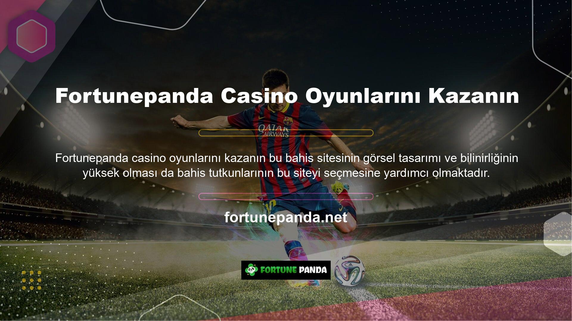 Sitenin güvenilirliğine ek olarak, Fortunepanda bahis sitesi kullanıcıları kapsamlı yatırım, kayıp veya test bonusları yoluyla bahis zevklerini ve kazançlarını arttırır