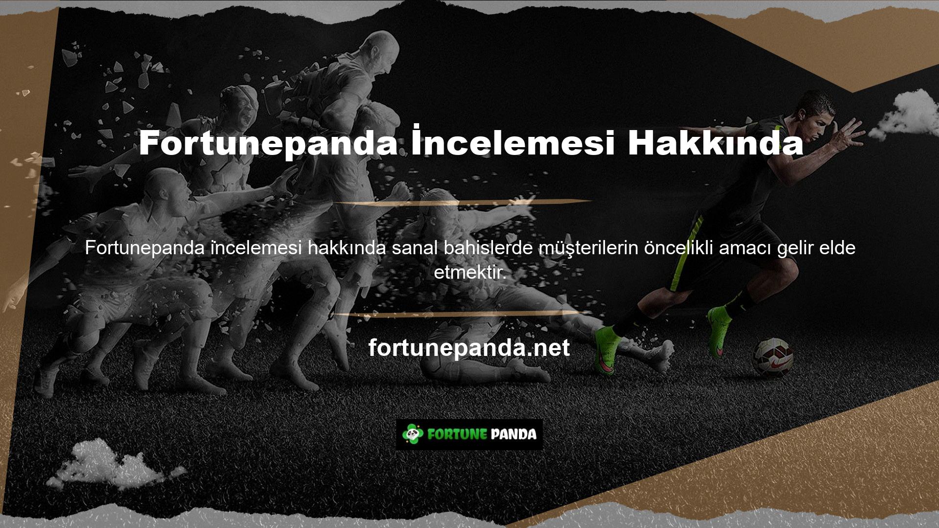 Fortunepanda sanal bahis yoluyla nasıl gelir elde ediyor? Siteye katılmadan ve herhangi bir yatırım yapmadan önce bu sorunun cevabını net olarak anlamak büyük önem taşıyor